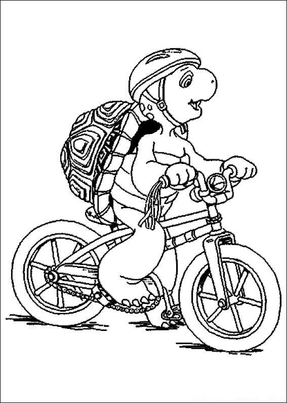 Fisă de colorat cu Franklin the turtle de colorat p53