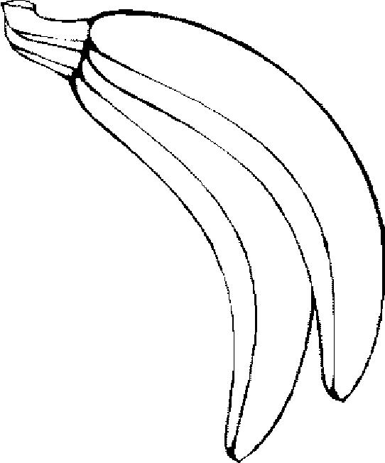 Fisă de colorat cu Fructe banane de colorat p05