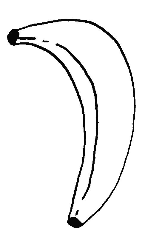 Fisă de colorat cu Fructe banane de colorat p08