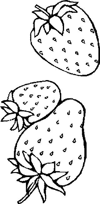 Fisă de colorat cu Fructe capsune de colorat p10