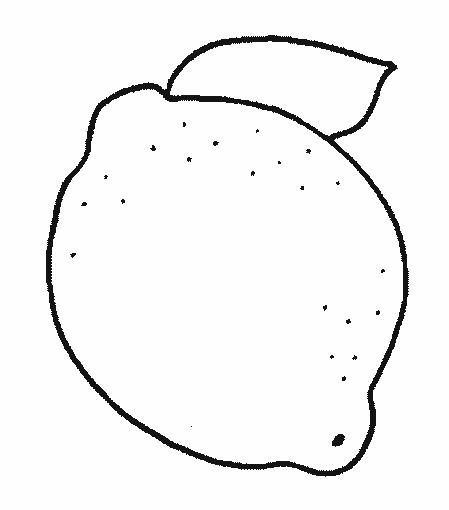 Fisă de colorat cu Fructe lamaie de colorat p03