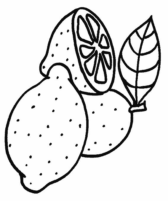 Fisă de colorat cu Fructe lamaie de colorat p07