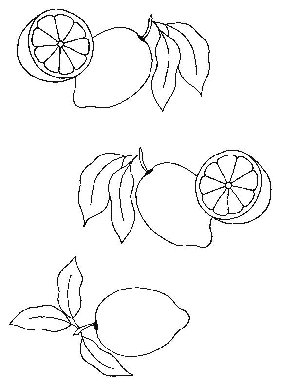 Fisă de colorat cu Fructe lamaie de colorat p11