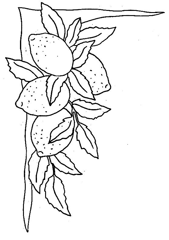 Fisă de colorat cu Fructe lamaie de colorat p15