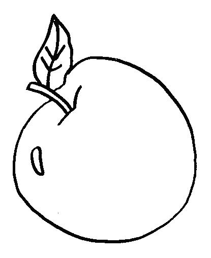 Fisă de colorat cu Fructe mere de colorat p01