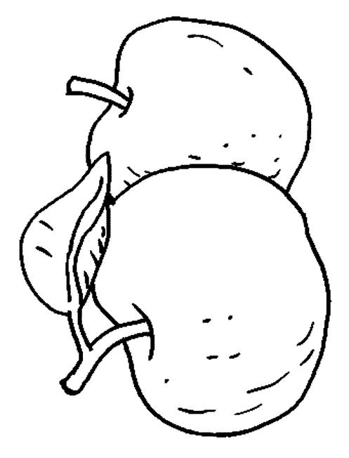 Fisă de colorat cu Fructe mere de colorat p03