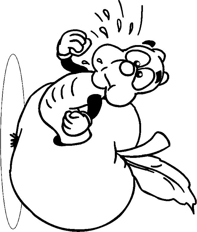 Fisă de colorat cu Fructe mere de colorat p07