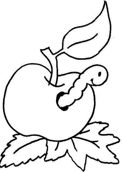 Fisă de colorat cu Fructe mere de colorat p11