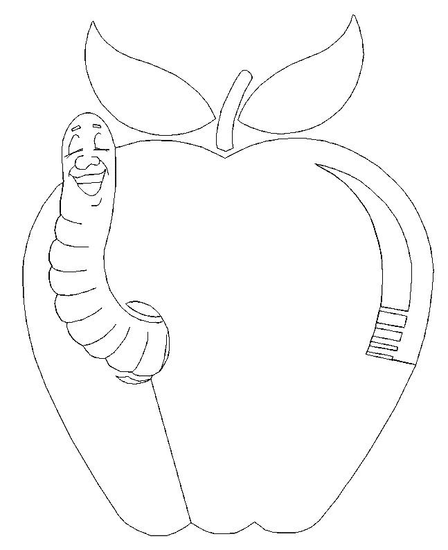 Fisă de colorat cu Fructe mere de colorat p12