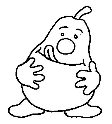 Fisă de colorat cu Fructe pere de colorat p04