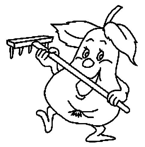 Fisă de colorat cu Fructe pere de colorat p05