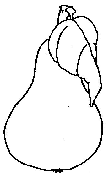 Fisă de colorat cu Fructe pere de colorat p10