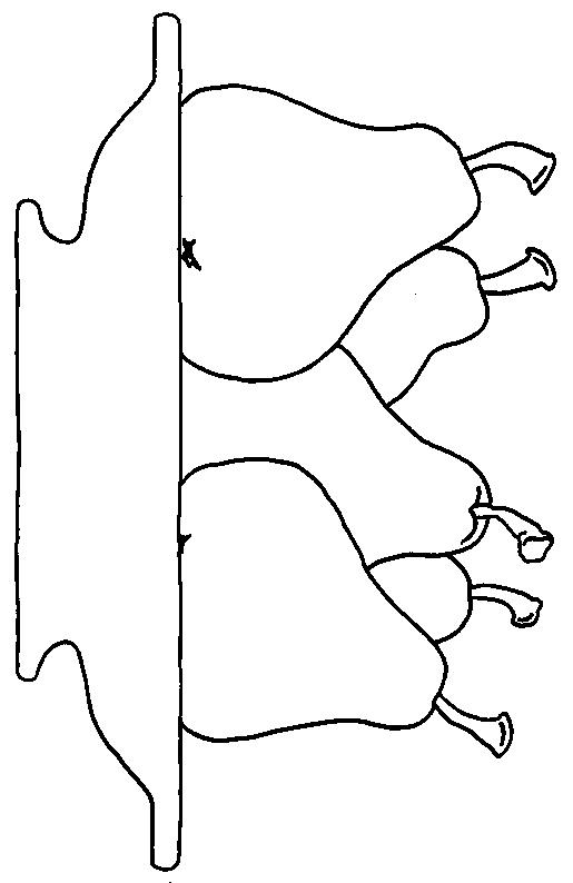 Fisă de colorat cu Fructe pere de colorat p13