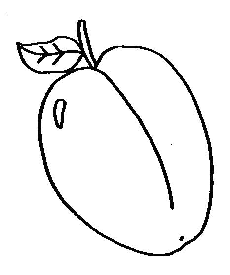 Fisă de colorat cu Fructe prune de colorat p01