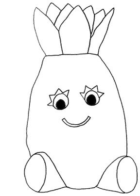 Fisă de colorat cu Fructe si legume de colorat p44