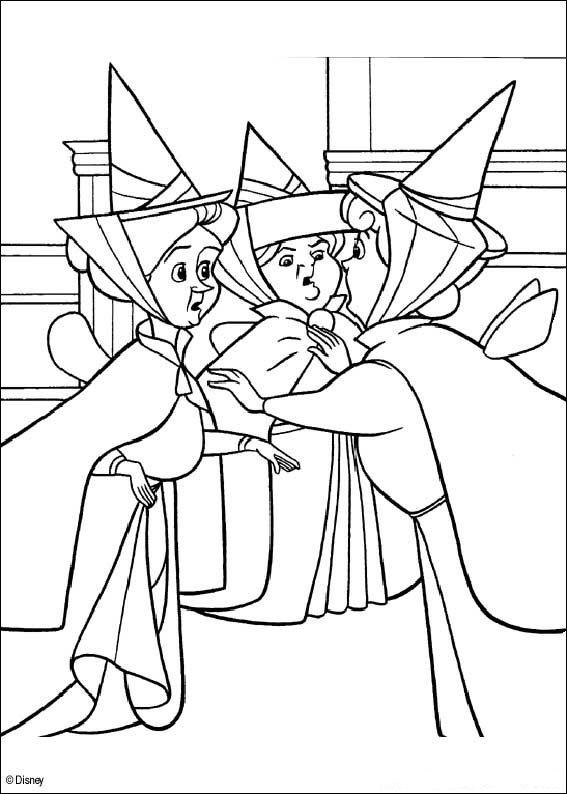 Fisă de colorat cu Frumoasa din padurea adormita de colorat p17