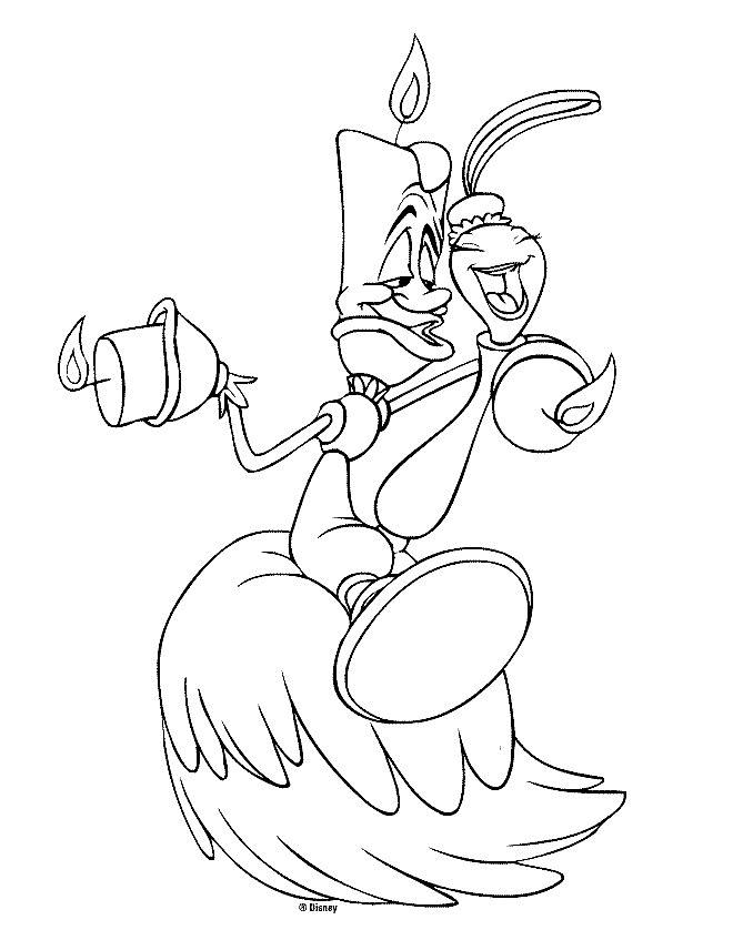 Fisă de colorat cu Frumoasa si bestia de colorat p14