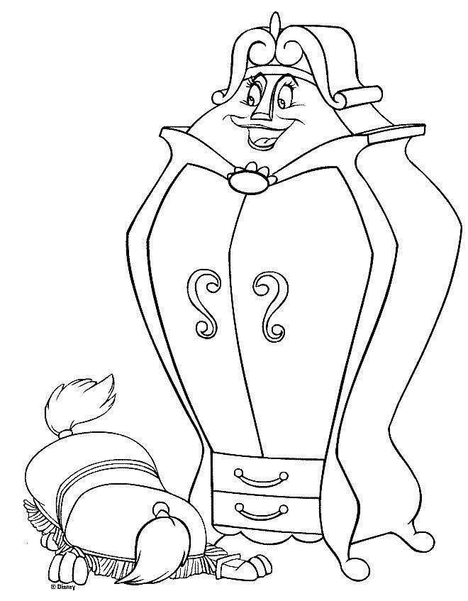 Fisă de colorat cu Frumoasa si bestia de colorat p17