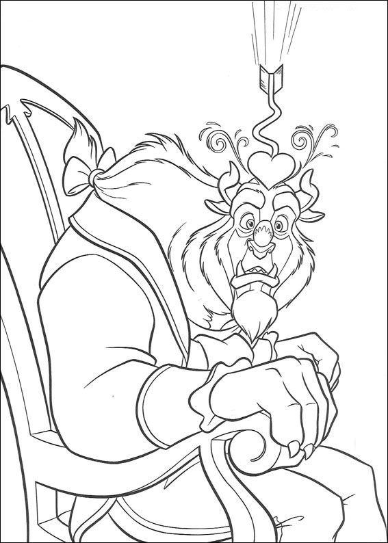 Fisă de colorat cu Frumoasa si bestia de colorat p37