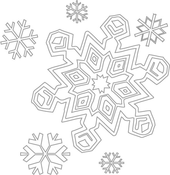 Fisă de colorat cu Fulgi de nea de colorat p06