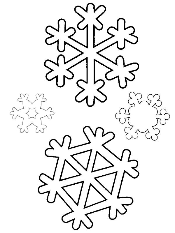 Fisă de colorat cu Fulgi de nea de colorat p07