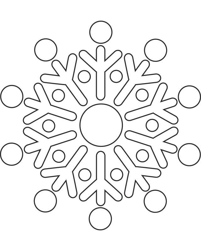 Fisă de colorat cu Fulgi de nea de colorat p09