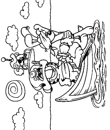 Fisă de colorat cu Garfield de colorat p08