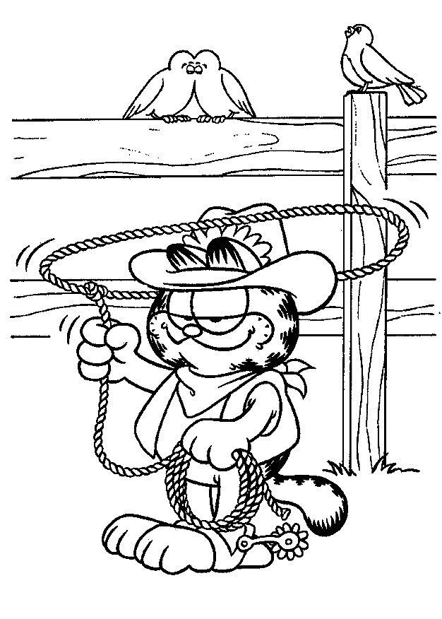 Fisă de colorat cu Garfield de colorat p13