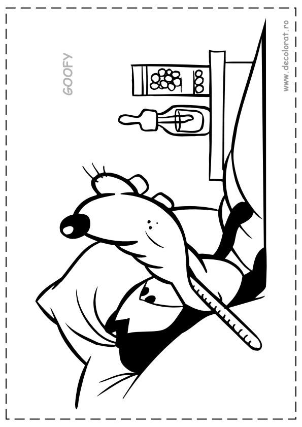 Fisă de colorat cu Goofy de colorat p05