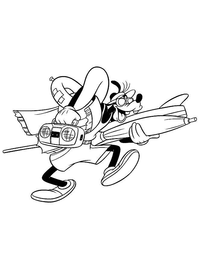 Fisă de colorat cu Goofy de colorat p06
