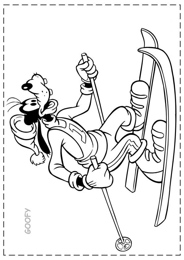 Fisă de colorat cu Goofy de colorat p09