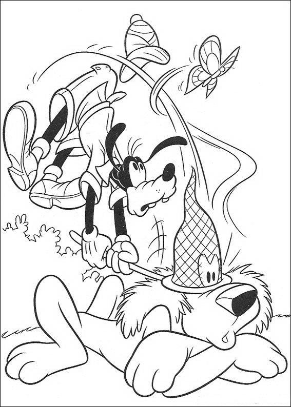 Fisă de colorat cu Goofy de colorat p12