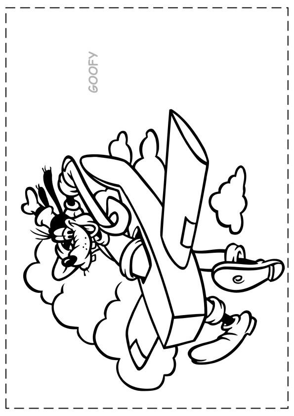 Fisă de colorat cu Goofy de colorat p13