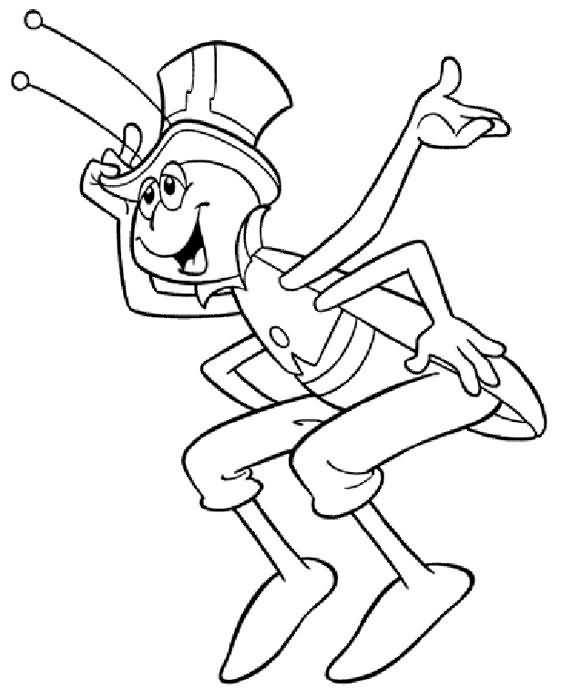 Fisă de colorat cu Greierele si furnica de colorat p16