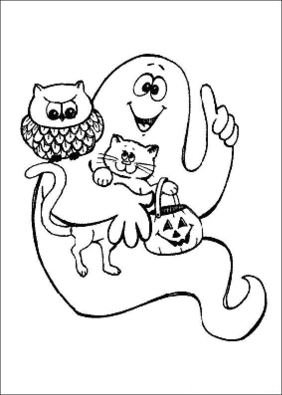 Fisă de colorat cu Hallowen de colorat p02