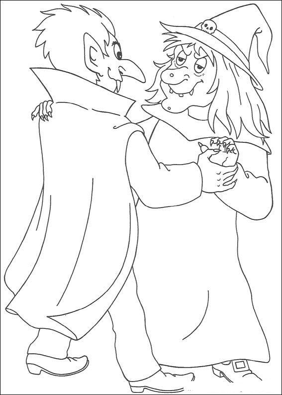 Fisă de colorat cu Hallowen de colorat p08