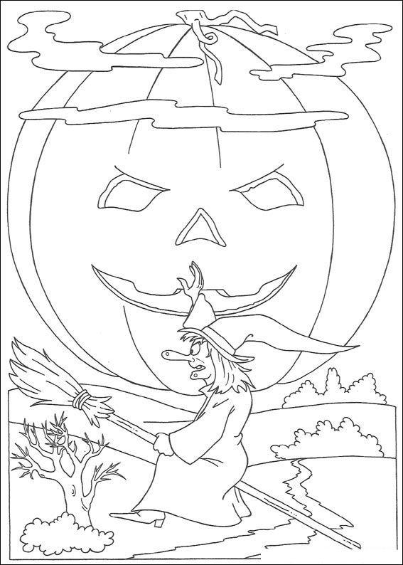 Fisă de colorat cu Hallowen de colorat p19