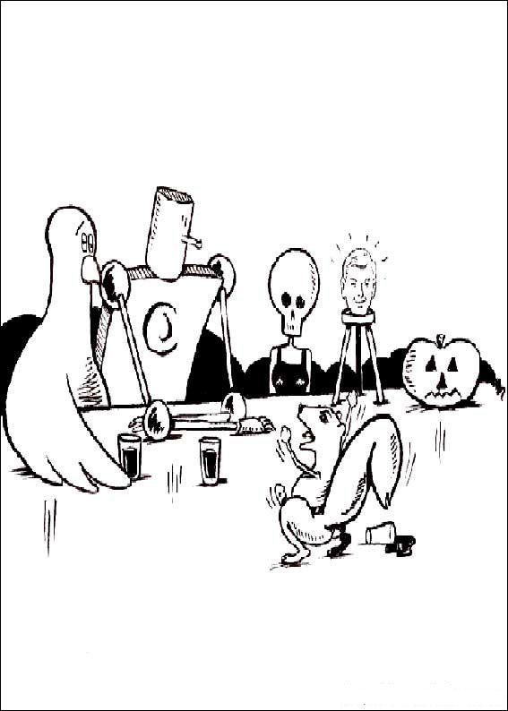 Fisă de colorat cu Hallowen de colorat p23