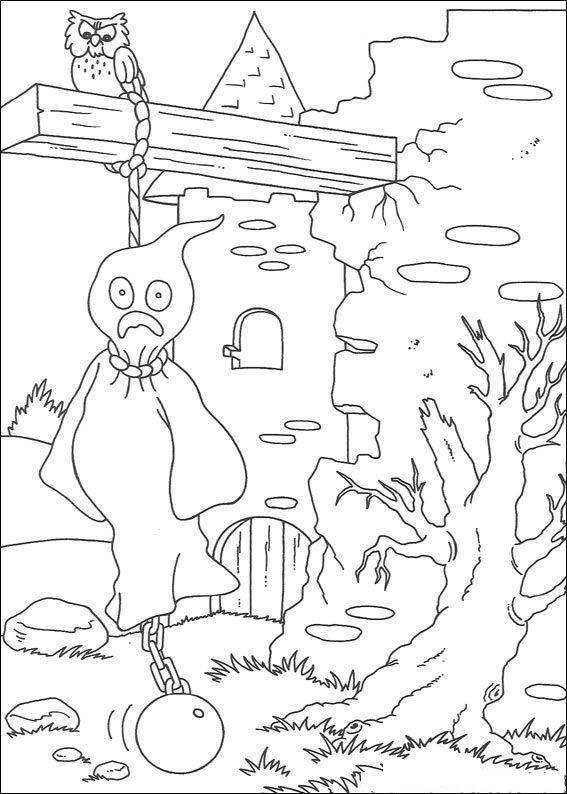 Fisă de colorat cu Hallowen de colorat p53