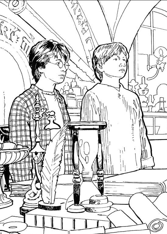 Fisă de colorat cu Harry potter de colorat p38