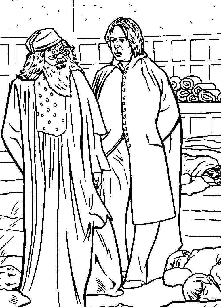 Fisă de colorat cu Harry potter piatra filosofala de colorat p03