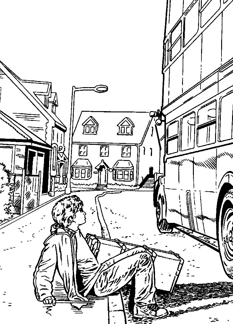 Fisă de colorat cu Harry potter piatra filosofala de colorat p20