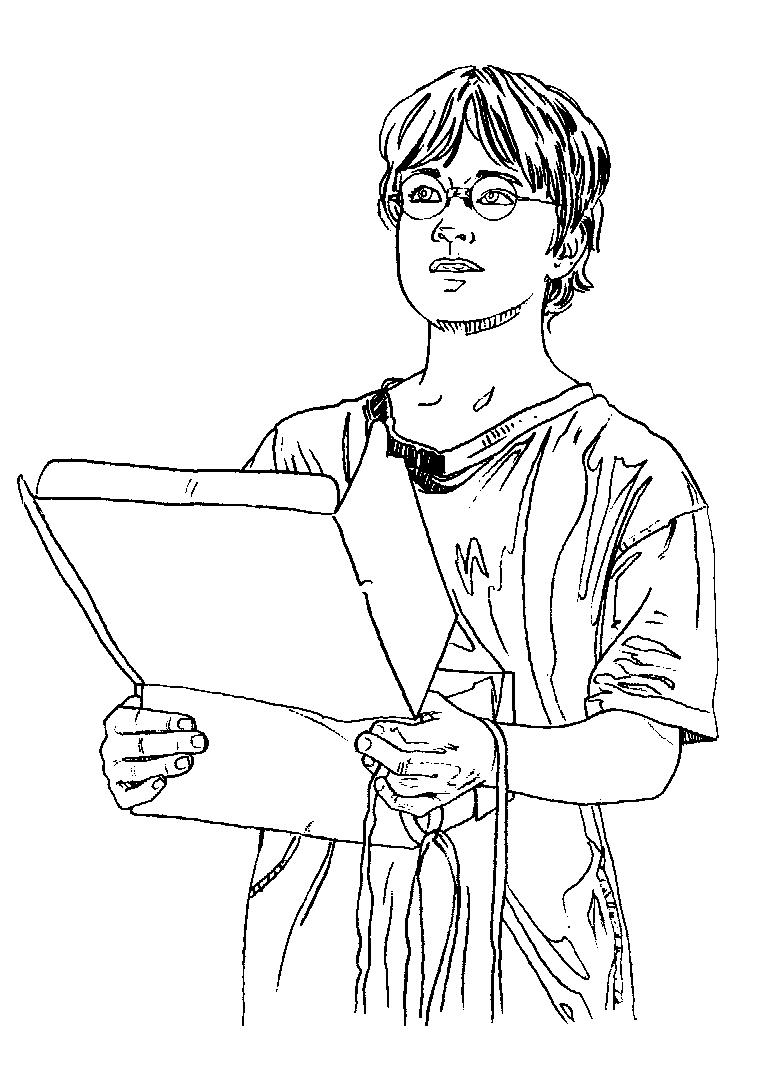 Fisă de colorat cu Harry potter prizonierul din azkaban de colorat p17