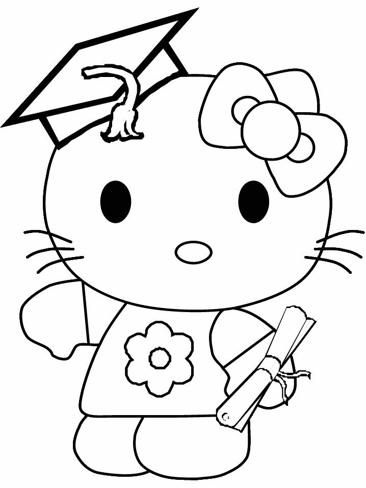 Fisă de colorat cu Hello kitty de colorat p09