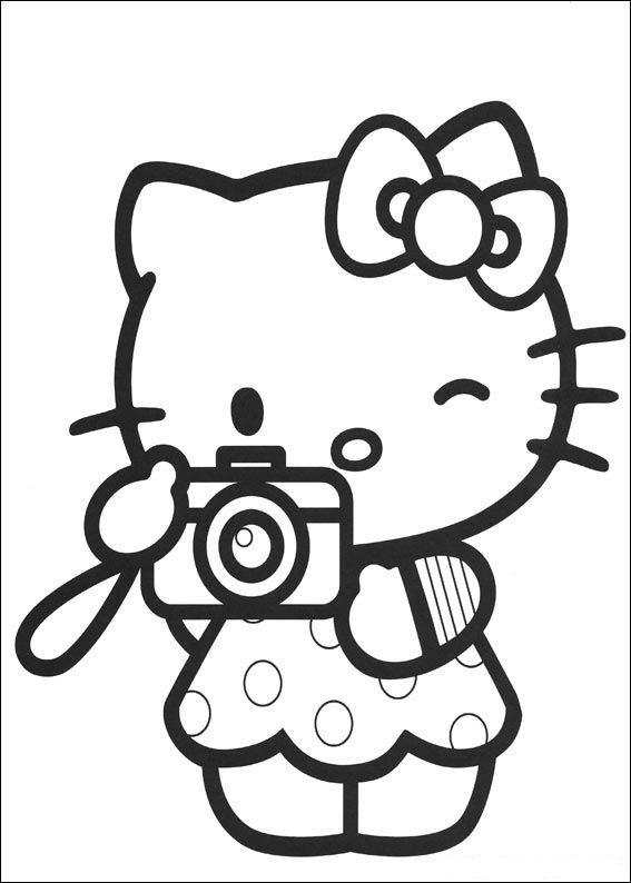 Fisă de colorat cu Hello kitty de colorat p28