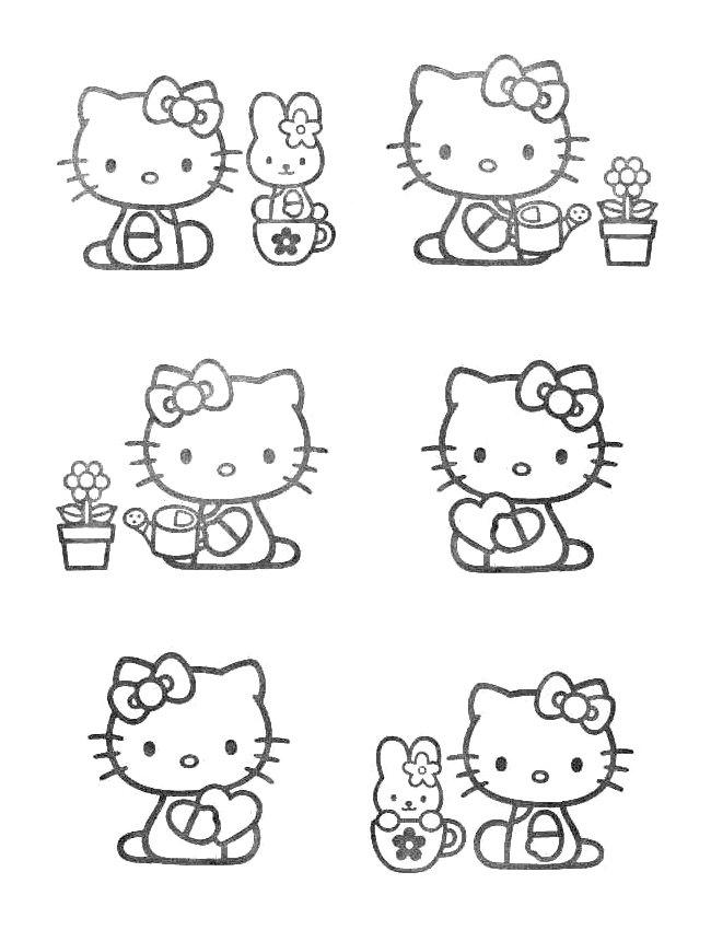 Fisă de colorat cu Hello kitty de colorat p29