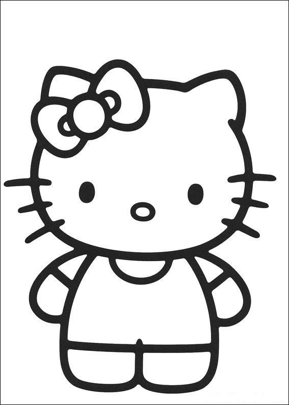 Fisă de colorat cu Hello kitty de colorat p43