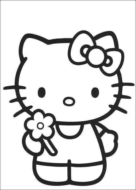 Fisă de colorat cu Hello kitty de colorat p44