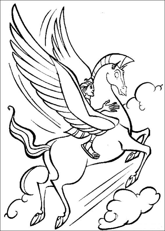 Fisă de colorat cu Hercule de colorat p03