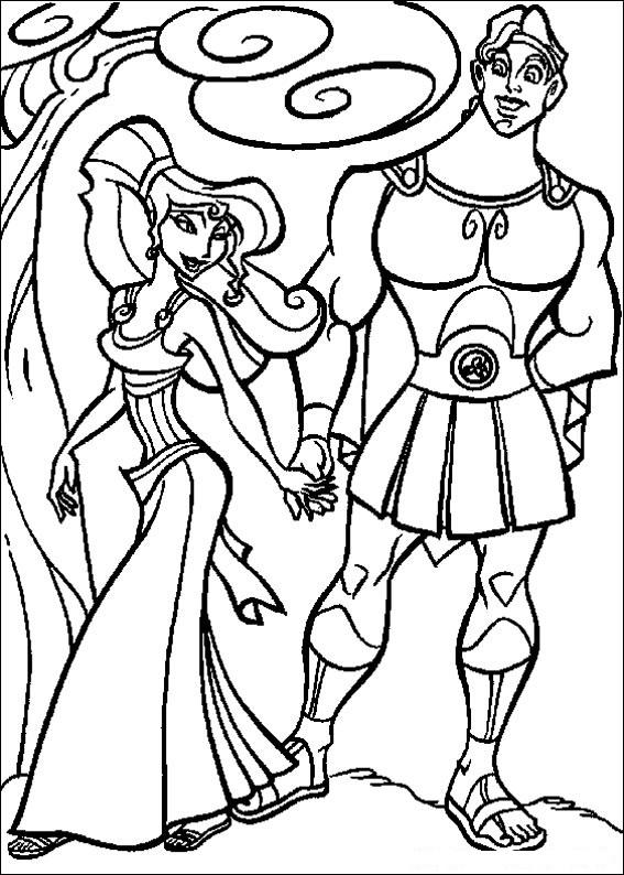 Fisă de colorat cu Hercule de colorat p05